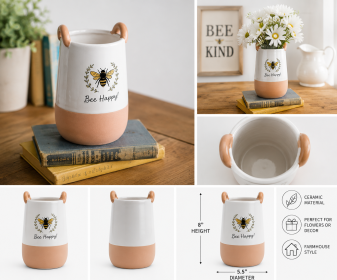 Bee Happy Jug Vase