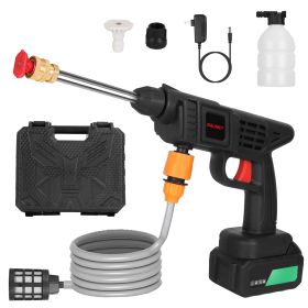 Cordless Pressure Washer Portable Electric Power Washer High Pressure Water Sprayer 363PSI Car Washer Cleaner With 12000mAh 48V Rechargeable Batt (Option: Black)