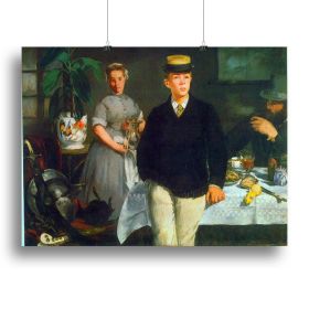 Luncheon by Manet Canvas Print or Poster (Type: Poster Print, size: Large (24" x 16"))