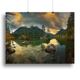 Hintersee Canvas Print or Poster (Type: Standard Framed Canvas Print, size: 16" x 12" / 42cm x 30cm (approx))
